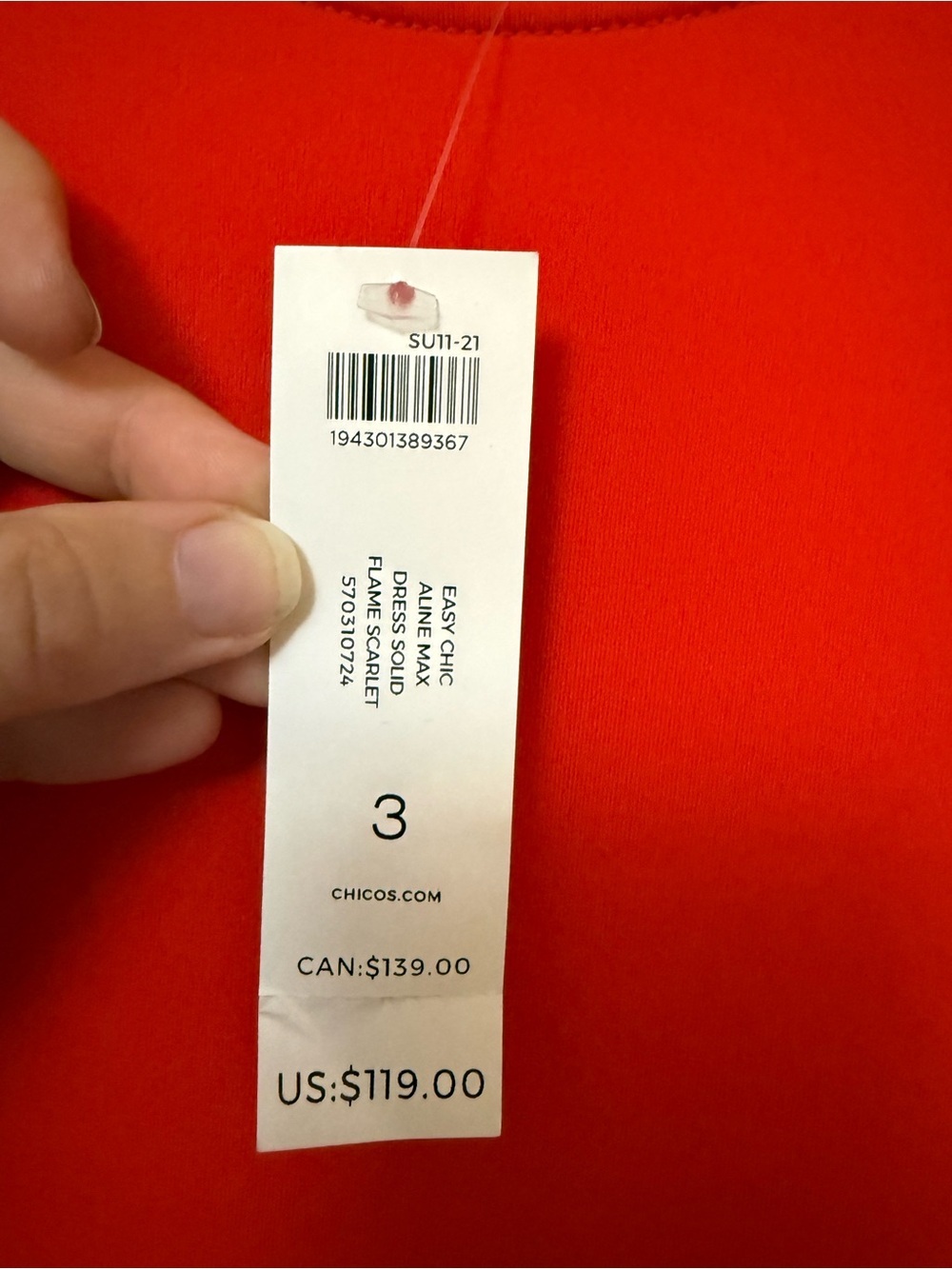 NEW Chicos Sleeveless Red Maxi Dress - Picture 3 of 11